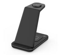 BBIAM 3 in 1 Wireless Charger with 30W Adapter, Nightstand Magnetic Wireless Charging Station, Compatible with Apple MagSafe iPhone 16 15 14 13 12 iWatch & AirPod