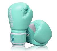 BBIAM Boxing Gloves for Men & Women, Boxing Training Gloves for Heavy Punching Bag Mitts Focus Pads Workout, Gym Fitness, Muay Thai Sparring,Cream Green,12OZ