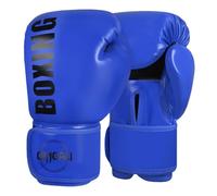 BBIAM Boxing Gloves PU for Training, Heavy Boxing Bag Workouts & Sparring, Mitts, MMA, Kickboxing, Gym Work,Men, Women, Adult, Fitness,Blue Black,8OZ