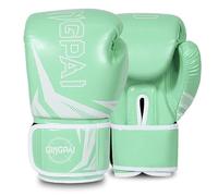 BBIAM Women Boxing Gloves with Ventilated for Fitness Classes Training, Kickboxing Sparring, Heavy Punching Bag And Focus Mitts Pads Workout,Green,8OZ