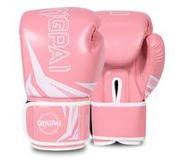 BBIAM Women Boxing Gloves with Ventilated for Fitness Classes Training, Kickboxing Sparring, Heavy Punching Bag And Focus Mitts Pads Workout,Pink,8OZ
