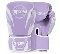 BBIAM Women Boxing Gloves with Ventilated for Gym Fitness Classes Training, Punching Bag Workout, MMA, Muay Thai And Kickboxing Sparring,Purple,14OZ
