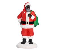Bbiamsleep 3.85 Inch Black Santa African American Santa Claus Christmas Figurine - African Santa Statue for Birthday Party Gift, Winter Home Decor