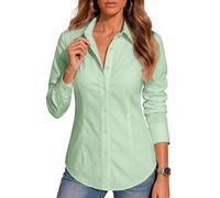 BBIBBI Blouses for Women Long Sleeve Button Down Dressy Casual Work Shirts | Wrinkle-free cotton-blend stretch fabric. Regular/Petite/Tall fits, XS-6XL. Ideal at office, weekends, vacations and travel.