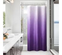 BBiggood Purple Ombre Narrow Shower Curtain for Bathroom, 36 x 72 Small Stall Shower Curtain, 36 Inch Waffle Weave Fabric Shower Curtain Set with Hook, Water Repellent