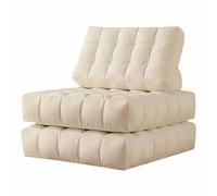 BBioss Lazy Sofa Convertible Flip Chair, Floor, Folding Upholstered Couch Bed With Back Support, for Living Room/Dorm/Guest Room/Home Office Off-white-2