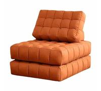 BBioss Lazy Sofa Convertible Flip Chair, Floor, Folding Upholstered Couch Bed With Back Support, for Living Room/Dorm/Guest Room/Home Office orange-2
