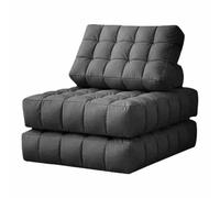 BBioss Lazy Sofa Floor Tofu Block Folding Chair Bed With Back Support Portable Fold Out Sofa Couch Comfy Floor Lounge for Living Room dark gray 2