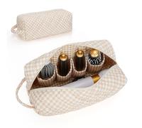 BBIQI Hair Tools Travel Bag With Handle Quilted Leopard Print Compatible with Dyson Airwrap,Travel Case for Shark Flexstyle Organizer