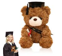 BbiuRer Bachelor Gift, Cute Teddy Bear with Graduation Hat, Graduation Gift, Bachelor Graduation Gift, Cuddly Toy for Graduation and Study Room