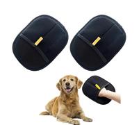BbiuRer Pack of 2 double-sided cat care gloves, pet hair removal gloves, static removal pet hair gloves, reusable pet care gloves, cleaning