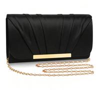 BBjinronjy Clutch Purses for Women Evening Bag Elegant Envelope Handbag for Wedding Party Prom Formal Cocktail Dinner Date, Black, 8.6in x 2.2in x4.7in