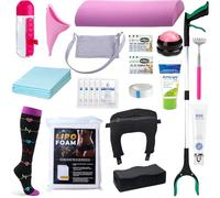 BBL Plus with Back Support Pillow - Post Surgery Supplies Kit (36 Piece Set) - After Surgery BBL Recovery Set, Lipo Foam, ABD Pads, Scar Gel & More