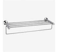 BBL Towel Rack, 304 Stainless Steel Wall Mounted Bathroom Shelves Towel Rail , Chrome Rustproof Towel Storage Holder Storage Organizer for Kitchen, Bathroom 24inch (Sigma)