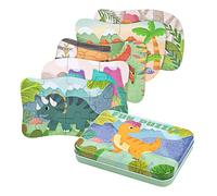 BBLIKE Children's Dinosaur Jigsaw Puzzle, 5 Sets of 40pcs Each, Wooden Puzzle for Boys & Girls Aged 3-5