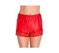 BBLingerie Ladies Bridal English Made Ladies Satin French Knicker Briefs Plus Size 10 12 14 16 18 20 22 24 26 28 UK (Red, 22/24)