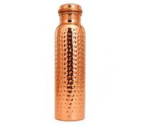 BBliss Pure Copper 900ml Water Bottle | Ayurvedic Leakproof Screw Cap Hand Hammered Drinking Bottle | BPA Free Reusable Large Water Bottle for Home, Office, Gym, Yoga & Travel