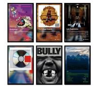 BBLKDZTX Kanye West Poster (Set of 6) Album Cover Posters Music Canvas Posters For Bedroom Aesthetic Wall Art Posters & Prints 08x12inch(20x30cm) Style-4