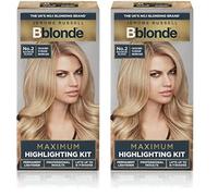 Bblonde Highlighting Kit, Permanent Lightener, Permanent Blonde Bleach Hair Dye, Professional Results, With Avocado Oil, Lifts 8-9 levels - Blonding Kit No 2 (Pack of 2)
