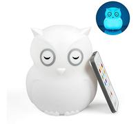 bblüv - Hibü - Rechargeable Night Light for Baby and Children with Remote Control, Portable Silicone Bedside Lamp for Toddlers' Bedroom - White Multicolor LED Light 1 Unit (Pack of 1)