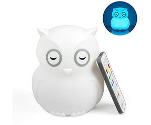 bblüv - Hibü - Rechargeable Night Light for Baby and Children with Remote Control, Portable Silicone Bedside Lamp for Toddlers' Bedroom - White Multicolor LED Light 1 Unit (Pack of 1)