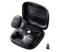BBMars AI Noise Mini Cancelling Wireless Lavalier Microphone, 2.4GHz USB-C, 48kHz/16bit, 50m Range with 8H Battery, Charging Case for iPhone, Android, Streaming