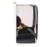 BBNMSJKS Colorful Bird 1 Print Long Wallet for Women Men PU Leather Card Holder Organizer with Zipper Coin Pocket & Cash Slots, Basketball Shot, 19.7x10.5cm, Modern