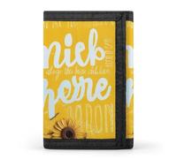 BBNMSJKS Flamingos on White Print Trifold Wallet with ID Window & Key Ring | Slim Front Pocket Wallet with 8 Card Holder, Goodlooking Hello Sunshine, One size, Modern