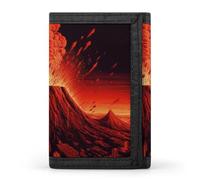 BBNMSJKS Sweet Basset Hound Florals Print Trifold Wallet with ID Window & Key Ring | Slim Front Pocket Wallet with 8 Card Holder, Volcano, One size, Modern