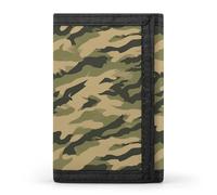 BBNMSJKS Sweet Basset Hound Florals Print Trifold Wallet with ID Window & Key Ring | Slim Front Pocket Wallet with 8 Card Holder, Tiger Stripe Camouflage, One size, Modern
