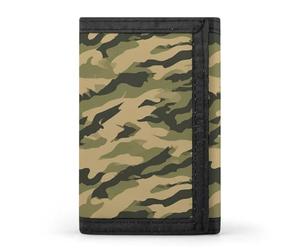 BBNMSJKS Sweet Basset Hound Florals Print Trifold Wallet with ID Window & Key Ring | Slim Front Pocket Wallet with 8 Card Holder, Tiger Stripe Camouflage, One size, Modern