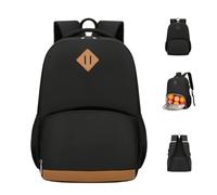 BBNSIV Lunch bag meal prep backpack for men,Lunch box backpack for men women work,backpack with lunch compartment cooler,Work Backpack With Usb Port Cooler Bag Insulated(Black with brown)