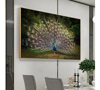 BBOVOBB Abstract Peacock opening screen Posters Animal Painting Wall Art Canvas Pints Picture for Living Room Decor 60x80cm(24x31in) No frame
