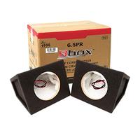 Bbox Pro Audio Tuned 6.5" Speaker Enclosures - Premium Speakers to Enhance Sound and Bass - Nickel Finish Speaker Terminals for Car or Truck - 18 Gauge Audio Cables - Speaker Set of 2 (Black)
