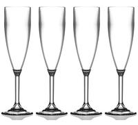 BBP 141-1WH NS Flute Polycarbonate 190ml 6.9oz Clear (Pack of 4)