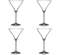 BBP Martini Glass Clear - Reusable Polycarbonate Plastic - 199ml/7oz - Pack of 4