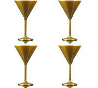 BBP Martini Glass Gold - Reusable Polycarbonate Plastic - 199ml/7oz - Pack of 4
