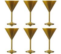 BBP Martini Glass Gold - Reusable Polycarbonate Plastic - 199ml/7oz - Pack of 6
