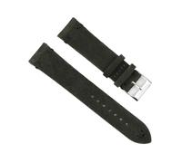 BBPLWEEA ENICEN Suede Leather Vintage Watch Straps Blue Watchbands Replacement Strap Compatible with Watch Accessories 18mm 20mm 22mm 24mm(DarkGreen-Black Line,20mm)