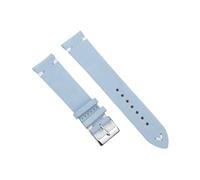 BBPLWEEA ENICEN Suede Leather Vintage Watch Straps Blue Watchbands Replacement Strap Compatible with Watch Accessories 18mm 20mm 22mm 24mm(Blue-White Line,18mm)