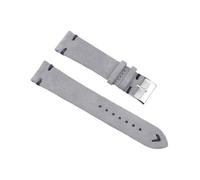 BBPLWEEA ENICEN Suede Leather Vintage Watch Straps Blue Watchbands Replacement Strap Compatible with Watch Accessories 18mm 20mm 22mm 24mm(Gray-Black Line,24mm)