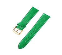 BBPLWEEA Palm Printed Leather Strap Genuine Cowhide Watch Strap Handmade Blue Yellow Brown Brown Mens Ladies Watch Bracelet(Green gold buckle,16mm)