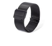 BBPLWEEA YingYou 10-24mm Compatible With DW Watch Steel Band Mesh Strap Compatible With Daniel Wellington Watch Band Metal Ultra-thin Universal Stainless Steel Bracelet(Black,16mm)
