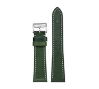 BBPLWEEA YingYou 17mm 18mm 19mm 20mm 21mm 22mm Genuine Leather Watch Strap Universal Watch Strap Vintage Bracelet Quick Release Lever Wrist Strap(Dark green,21mm)