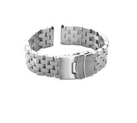 BBPLWEEA YingYou 18mm 20mm 22mm 24mm 26mm Quality Full Solid Stainless Steel Flat Interface Watch Band Straps Wristband Bracelet With Tools(Silver-Pins,18mm)