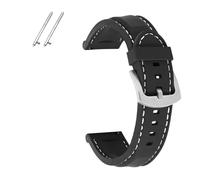 BBPLWEEA YingYou 18mm 20mm 22mm 24mm Watchband Waterproof Sports Silicone Strap Quick Release Rubber Wrist Watch Band Belt Wristband(Black Bx (silver BC),22mm)