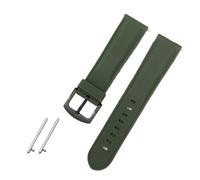 BBPLWEEA YingYou 18mm 20mm 22mm 24mm Watchband Waterproof Sports Silicone Strap Quick Release Rubber Wrist Watch Band Belt Wristband(Green (black buckle),22mm)