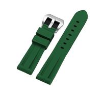 BBPLWEEA YingYou 20 22mm Watch Strap Compatible With PAM 24mm 26mm Quick Release Silicone Wrist Strap(Green,20mm)