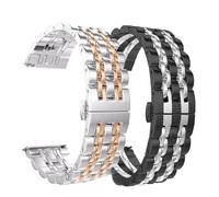 BBPLWEEA YingYou 22mm 20mm Band Compatible With Samsung Galaxy Watch 3 41 45mm Gear S3 46mm 42mm Watch Stainless Steel Strap Compatible With Amazift Metal Wrist Bracelet(Silver rose gold too,22mm)