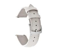 BBPLWEEA YingYou 3-Layer Design Fluoroelastomer and Leather Quick Release Watch Bands 18mm 19mm 20mm 22mm Men's Women's Sailcloth Watch Strap(White,19mm)